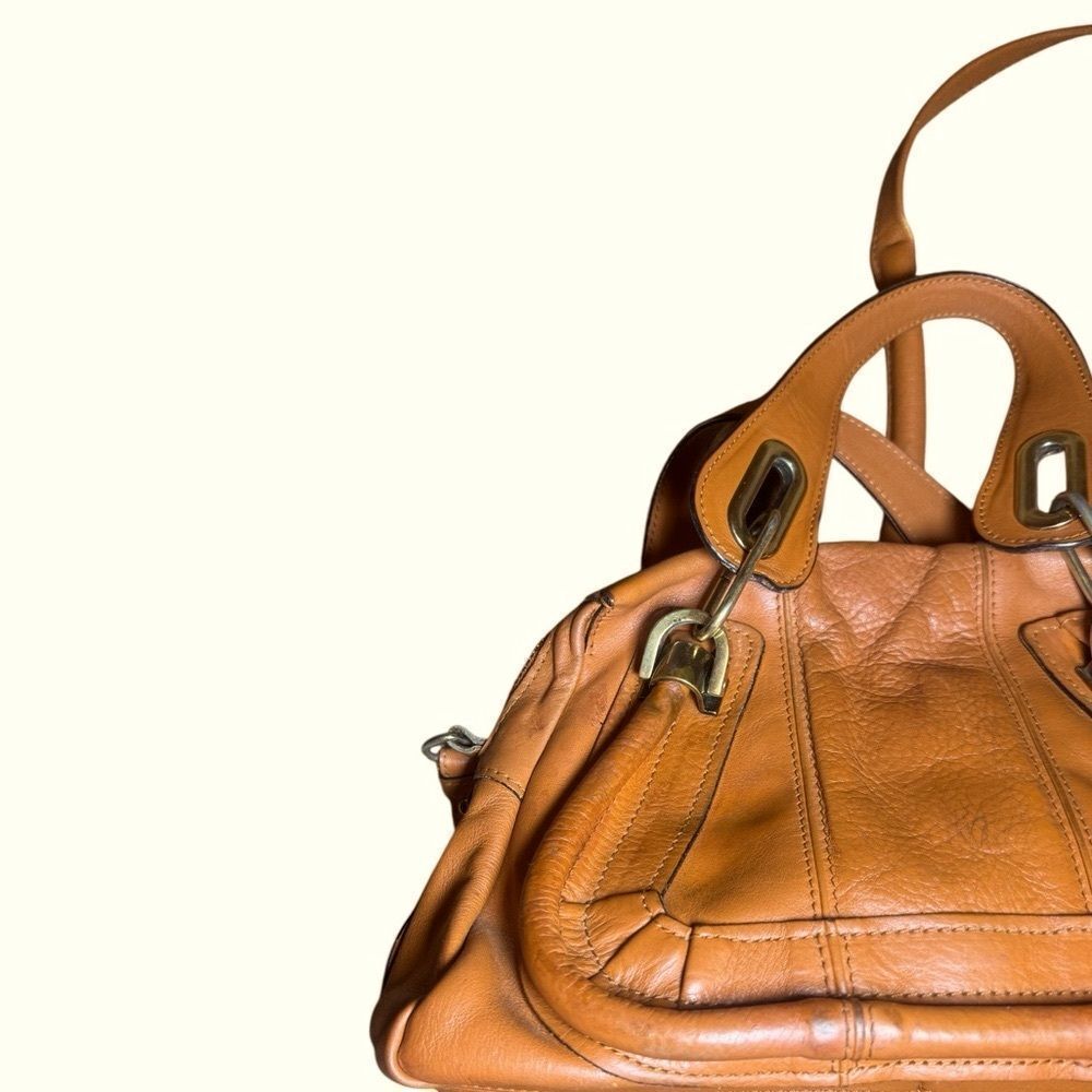 CHLOE Whiskey Brown Leather Small 2way Paraty Satchel - Picture 8 of 16